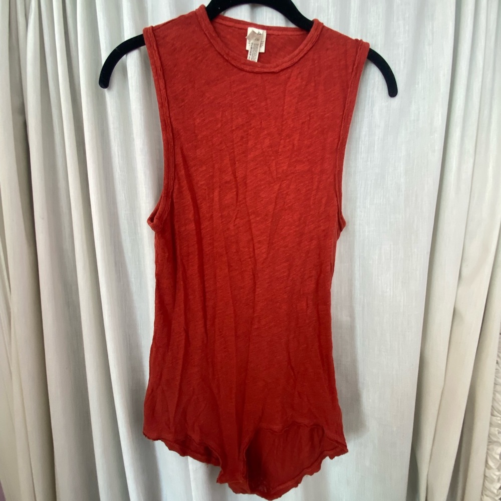 Free People Intimately bodysuit rust color